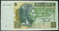 Tunesien 5 Dinars P.92 -