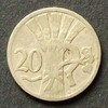 Tschechoslowakei 20 Heller S.4 / K-N / Gekrönter böhmischer Löwe - Weizengarbe, Sichel, Lindenzweig -