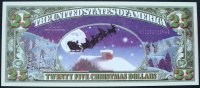USA 25 Dollars Werbe- oder Scherzbanknote, Christmas -