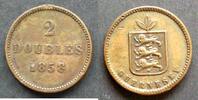 Guernsey 2 Doubles S.2 / K / Leopardenschild mit Dreiblatt besetzt -