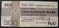 DDR 500 Mark Forumscheck Ros. 373 b / Serie ZA 001154 / seltene Ersatznote, niedrige Seriennummer 1154 ! -