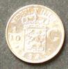 Niederländisch Indien 1/10 Gulden S.15 / 720er Silber, 1,25g / Gekröntes Wappen -