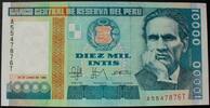 Peru 10.000 Intis 28.6.1988 P. 140 kfr 15.03 元  ＋  50.10 元 运费