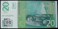 Serbien 20 Dinara P. 47 / Serie AA -