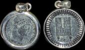 ISRAEL, Roman Empire Follis set in silver mount -