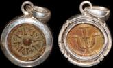 ISRAEL MUSEUM GIFT SHOP, Stunning Widow's Mite Coin. mounted in a handmade sterling silver pendant -