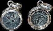ISRAEL MUSEUM GIFT SHOP, Stunning Widow's Mite Coin. mounted in a handmade sterling silver pendant -