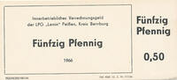 Deutschland, DDR, 50 Pfennig LPG-Geld, Peißen, -