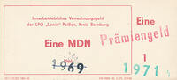 Deutschland, DDR, 1 MDN LPG-Geld, Peißen, -