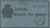 Altdeutschland,Sachsen Ernestiner, Acht Pfennige Wegegeld, Heersdorf, -
