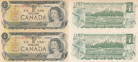 Kanada 1 Dollar Sammlerbanknote, 2er Block, -