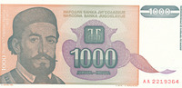Jugoslawien 1000 Dinara -