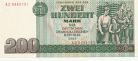 Deutschland,DDR, 200 Mark Ro.364a,Serie AD -