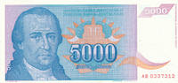Jugoslawien 5000 Dinara -