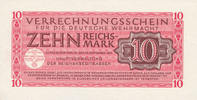 Deutsches Reich,Drittes Reich, 10 Reichsmark Ro.513 Verrechnungsschein für die deutsche Wehrmacht, -