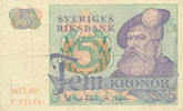 Schweden 5 Kronor Sammlerbanknote, -
