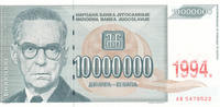 Jugoslawien 10000000 Dinara -