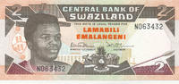 Swaziland 2 Emalageni Sammlerbanknote, -