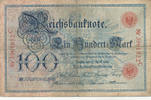 Deutsches Reich,Kaiserreich, 100 Mark Serie:C, Unterdruckbuchstabe:N, -