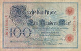 Deutsches Reich,Kaiserreich, 100 Mark Serie:C, Unterdruckbuchstabe:N, -