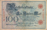 Deutsches Reich,Kaiserreich, 100 Mark Serie:B, Unterdruckbuchstabe: Y, -