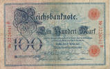 Deutsches Reich,Kaiserreich, 100 Mark Serie:B, Unterdruckbuchstabe: V, -