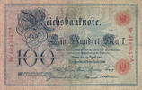 Deutsches Reich,Kaiserreich, 100 Mark Serie:A, Unterdruckbuchstabe: H, -