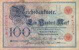 Deutsches Reich,Kaiserreich, 100 Mark Serie:A, Unterdruckbuchstabe: H, -