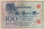 Deutsches Reich,Kaiserreich, 100 Mark Serie:A, Unterdruckbuchstabe: H, -