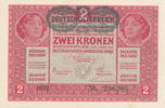 Österreich, 2 Kronen mit Stempel Deutschösterreich, -