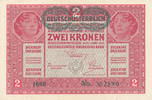 Österreich, 2 Kronen mit Stempel Deutschösterreich, -