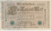 Deutsches Reich,Weimarer Republik, 1000 Mark Ro.46b,KN 7stellig grün,Serie:C,Udr.Bst.F, -