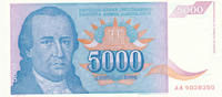 Jugoslawien 5000 Dinar -