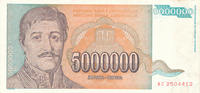 Jugoslawien 5000000 Dinar -