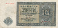 Deutschland,DDR, 10 Mark 1948 Ro.343a KN 6stellig 1 Buchstabe Serie:G vo... 167.26 元 含税 ＋  75.30 元 运费