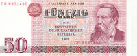 Deutschland,DDR, 50 Mark Ro.360a Erste Auflage,Typensatz, Serie:CB, -
