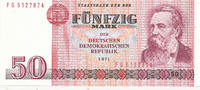 Deutschland,DDR, 50 Mark Ro.360c 2. Auflage, Computersatz, FZ:FG, -