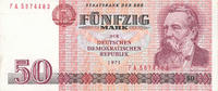 Deutschland,DDR, 50 Mark Ro.360c 2. Auflage, Computersatz, FZ:FA, -