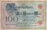 Deutsches Reich,Kaiserreich, 100 Mark Ro.20 Serie:D,Udr.Bst.R, -