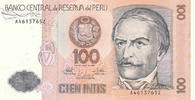 Peru 100 Intis 1987 Kassenfrisch I, 8.28 元 含税 ＋  75.30 元 运费