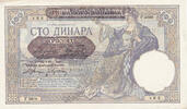 Drittes Reich, Serbien II.Wk. 100 Dinara Ro.601,ZWK-59, -