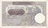 Drittes Reich, Serbien II.Wk. 100 Dinara Ro.601,ZWK-59, -