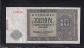 Deutschland, Sowjetische Besatzungszone, 10 Deutsche Mark Ro.343a,SBZ-14a,KN 6stellig, UdSSR Druck, 1 Sbst.vor KN, Serie:C, -