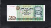 Deutschland DDR, 20 Mark Ro.362a, DDR-24a, Typendruck, KN 6stellig, Serie:CL, -
