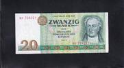 Deutschland DDR, 20 Mark Ro.362a, DDR-24a, Typendruck, KN 6stellig, Serie:MF, -
