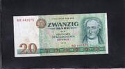 Deutschland, DDR, 20 Mark Ro.362a, DDR-24a, Typendruck, KN 6stellig, Serie:BB, -