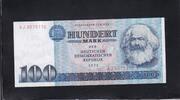 Deutschland, DDR, 100 Mark Ro.363a, DDR-25a,Typensatz, Serie:AJ, -