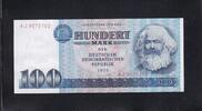 Deutschland, DDR, 100 Mark Ro.363a, DDR-25a,Typensatz, Serie:AJ, -