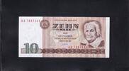 Deutschland DDR, 10 Mark Ro.359c, DDR-21c,Computersatz, KN 7stellig, Serie: AA, -