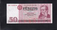 Deutschland, DDR, 50 Mark Ro.360b, DDR-22b, Typensatz, Serie: ZB, Ersatznote, -